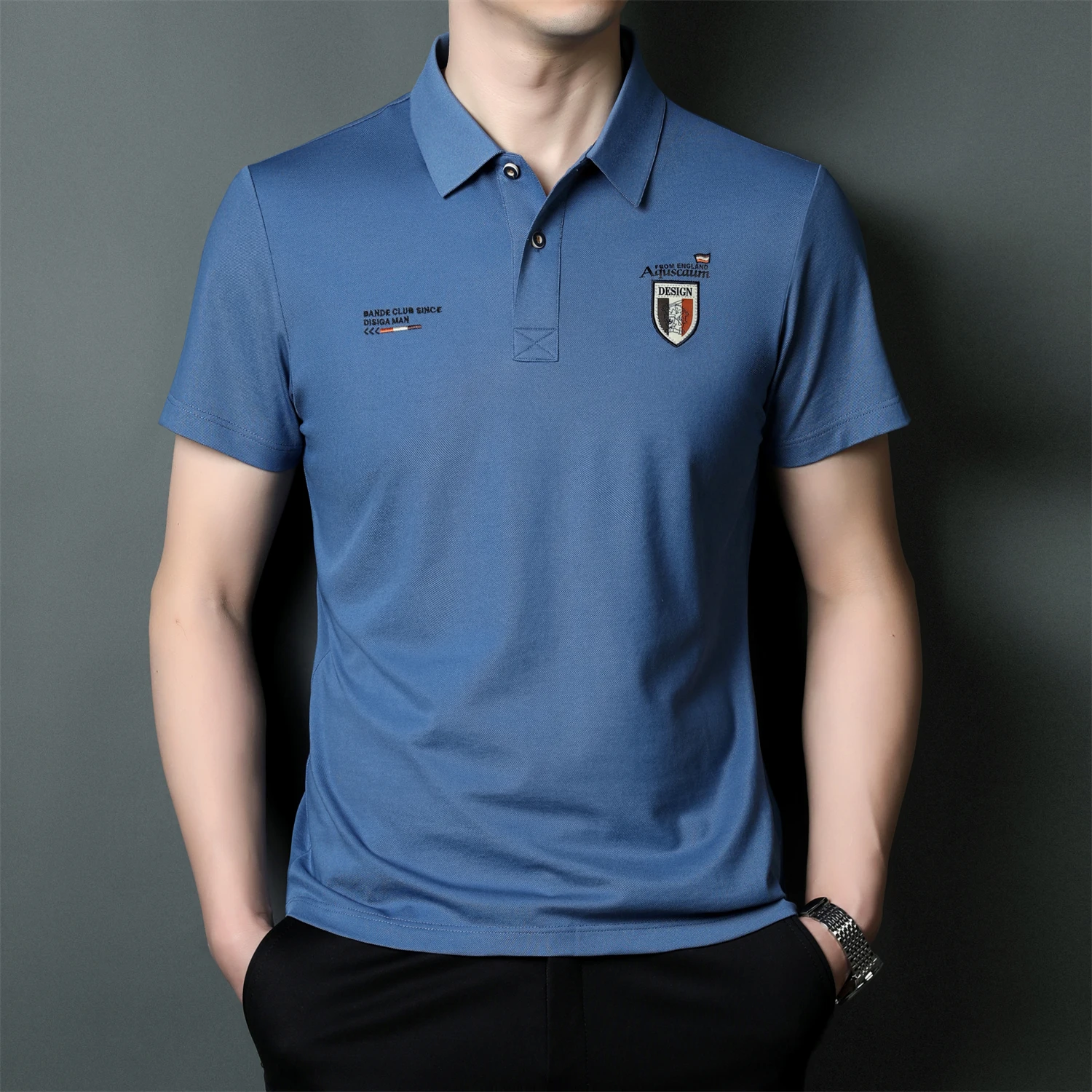 2023 Summer New Men's Polo Shirt Luxury Brand T-Shirt For Men Cotton  Blended Lapel Embroidery Ropa Fashion Casual Men's Clothing