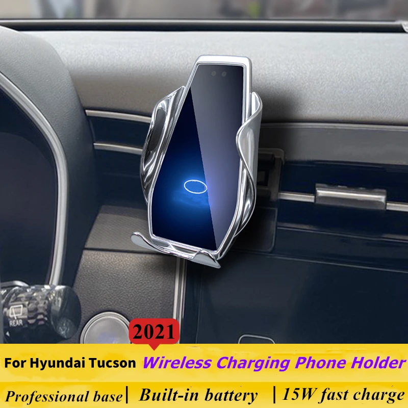 

For Hyundai Elantra 2016-2018 Car Phone Holder 15W Qi Wireless Car Charger Stand for iPhone Xiaomi Samsung Huawei Universal