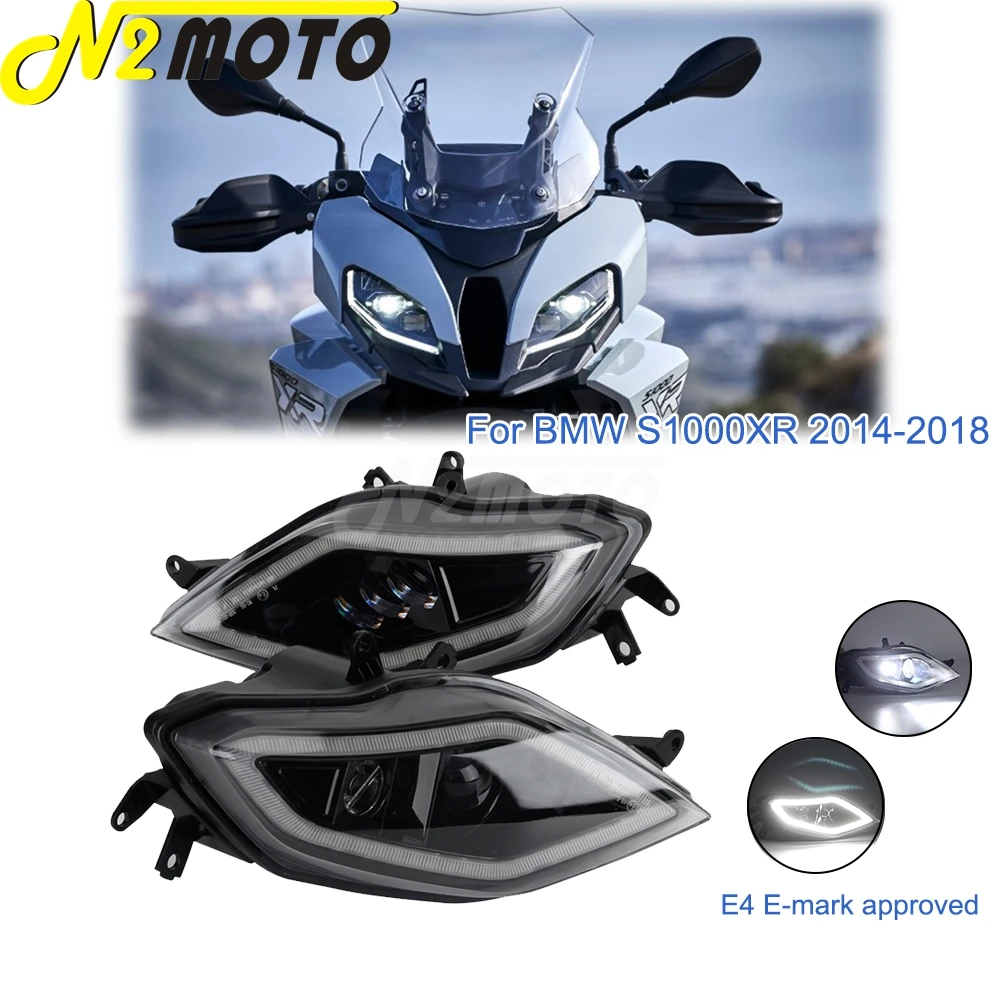 Conjunto de faros LED deportivos para motocicleta, faro E4 Emark con