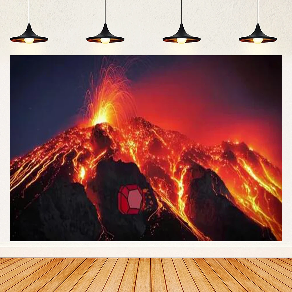 Eruption Thema Vulkan Magma Geburtstag Party Hintergrund Dekoration Junge Junge Mädchen Geschenke Baby Dusche Fotografie Requisiten Banner – Detail 6