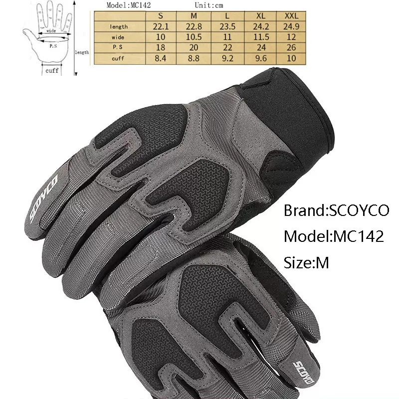 SCOYCO ������ ���� ������� �尩 TPU �� ��⼺ �޽�, ����ũ�ν� �׼�����, M L XL XXL