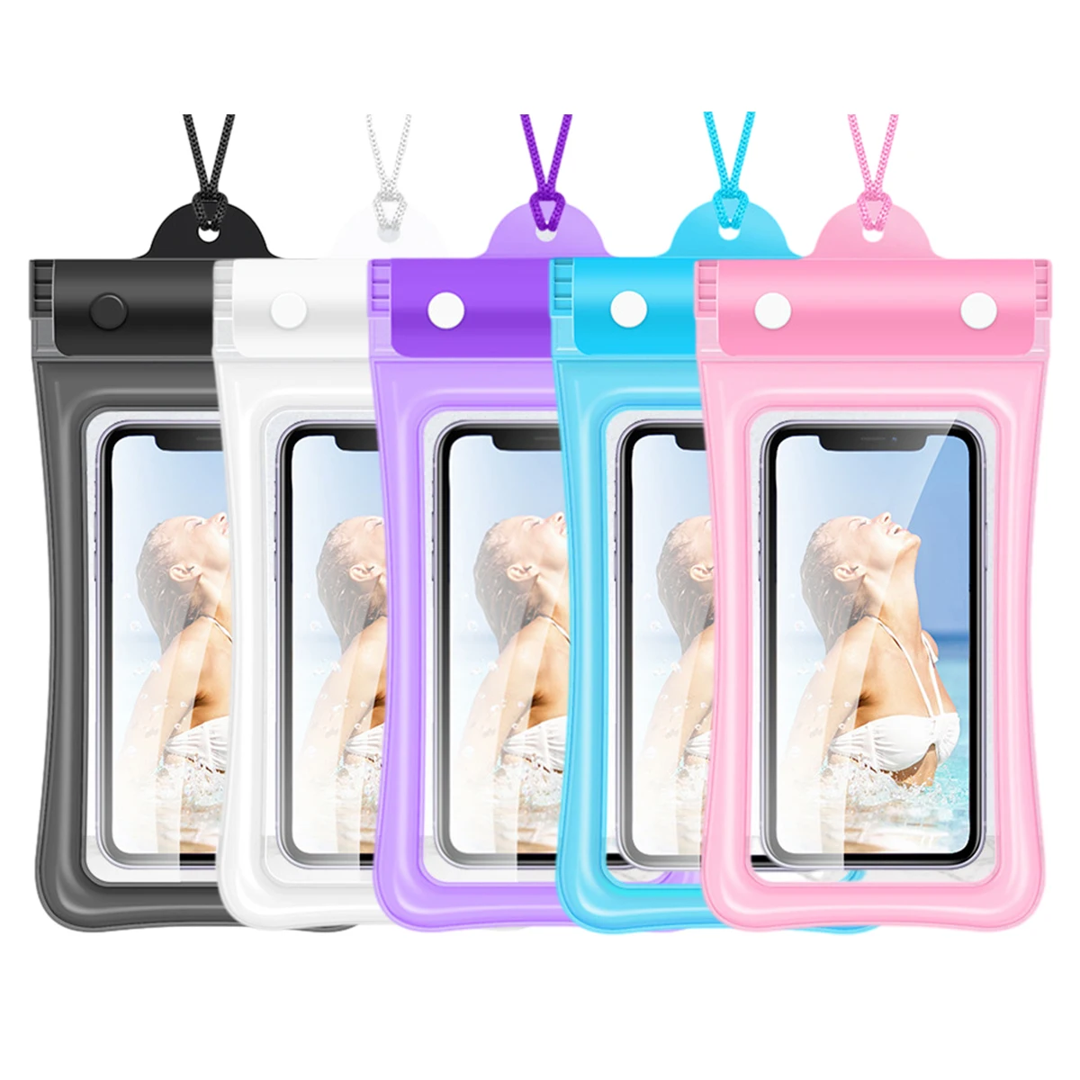 Waterproof Phone Case Lanyard Three Fold Buckle Waterproof cover Beach Cruise Ship Essentials Accessories for Swimming Bag phone waterproof case