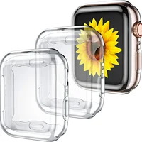 Étui transparent pour Apple Watch, 45mm 41mm 44mm 40mm 46mm 42mm, protecteur d'écran, couverture complète, pare-chocs en TPU, iWatch série 10 9 8 7 SE 6 5 4 2