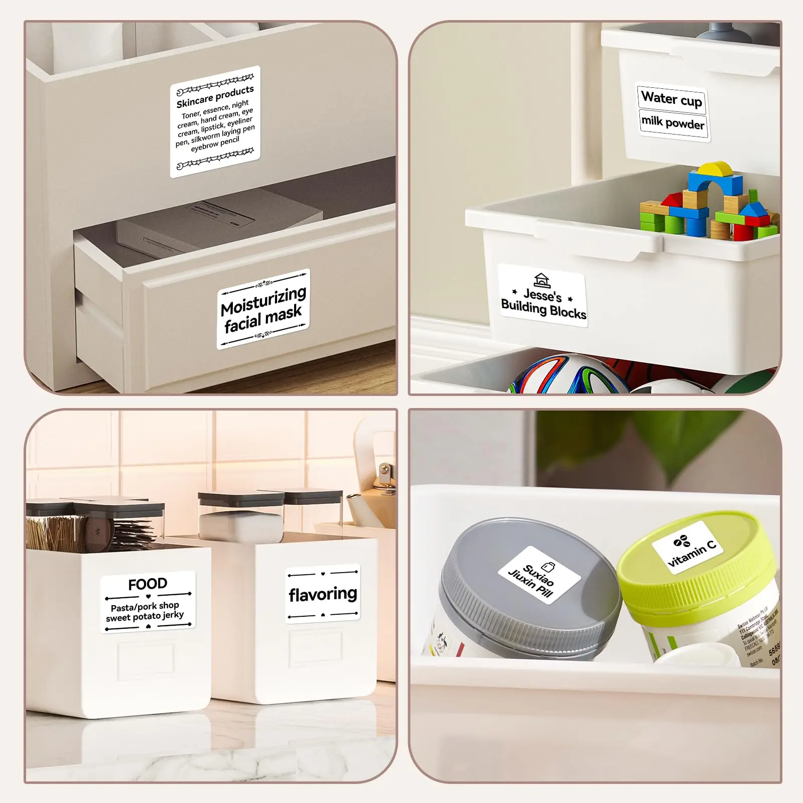 Niimbot Label Printer White Paper Sticker B1 B21 B203 Label Maker Tape 30x20mm 50x80mm Bigger Size B3S for Mini Mobile Labeller