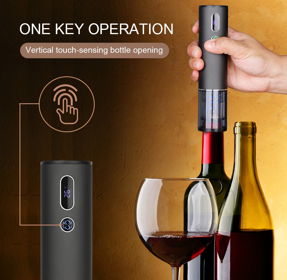 Electric Blue 1 Automatic Wine Opener & Preserver Set