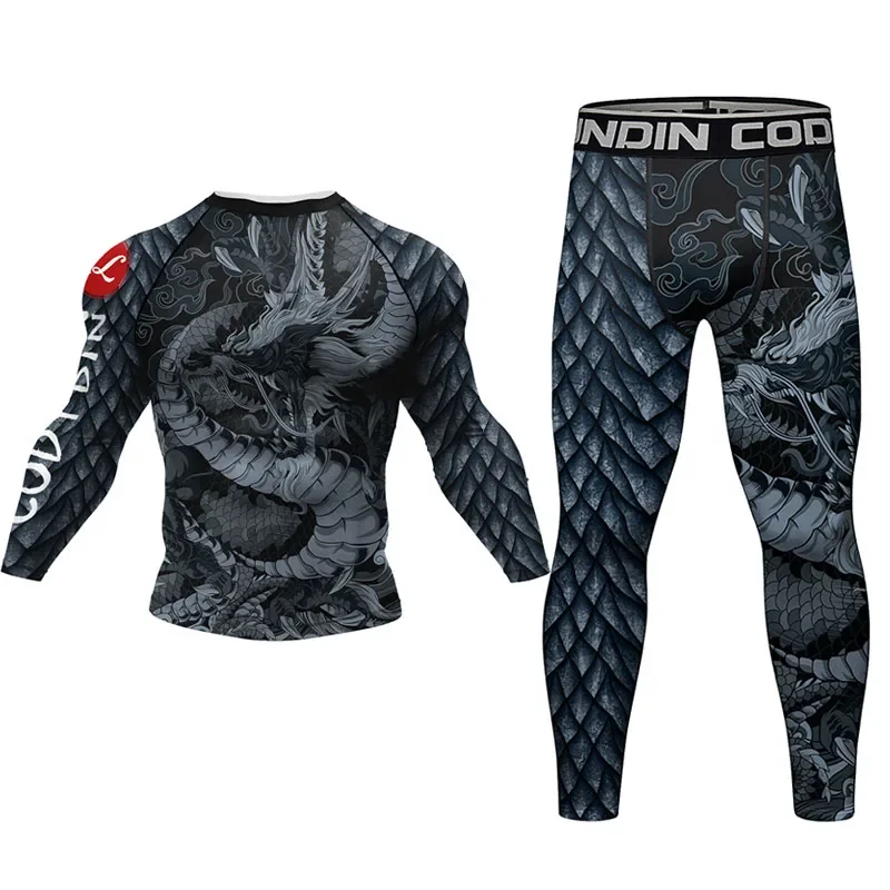 Mma Shorts Jiu Jitsu T-shirt Pant Sets Rashguard Bjj Full Body Mens Women Compression Boxing Jerseys Rash Guard Clothing Suits sports apparel mens t shirt