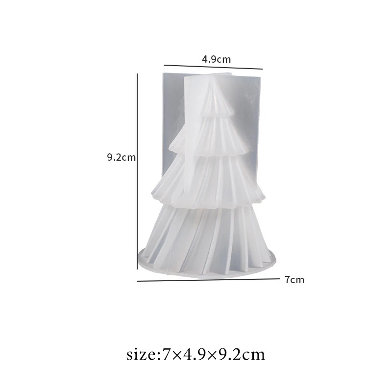Description Picture 3 of item3D  Christmas Tree Candle Silicone Mold DIY Christmas Candle Making Handmade Soap Plaster Resin Mold Christmas Gift Home Decor
