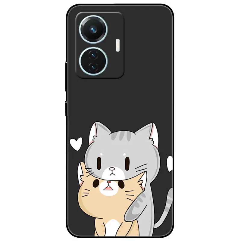 Starry Moon Black Silicone TPU Shockproof Case Cover
