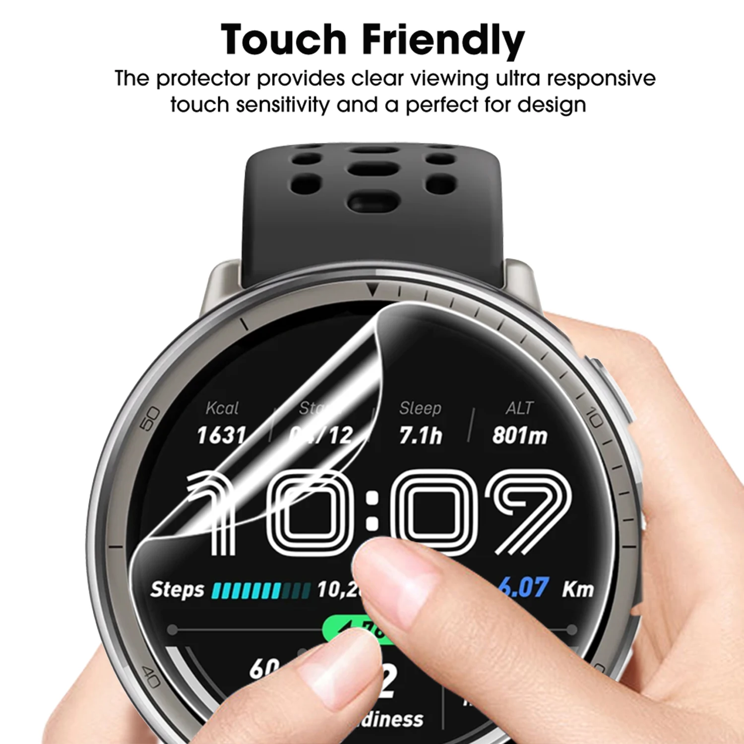 Flexible TPU Screen Protectors for Smartwatches - Hydrogel Film, HD Clear, Anti-Scratch (1-10 Pack)