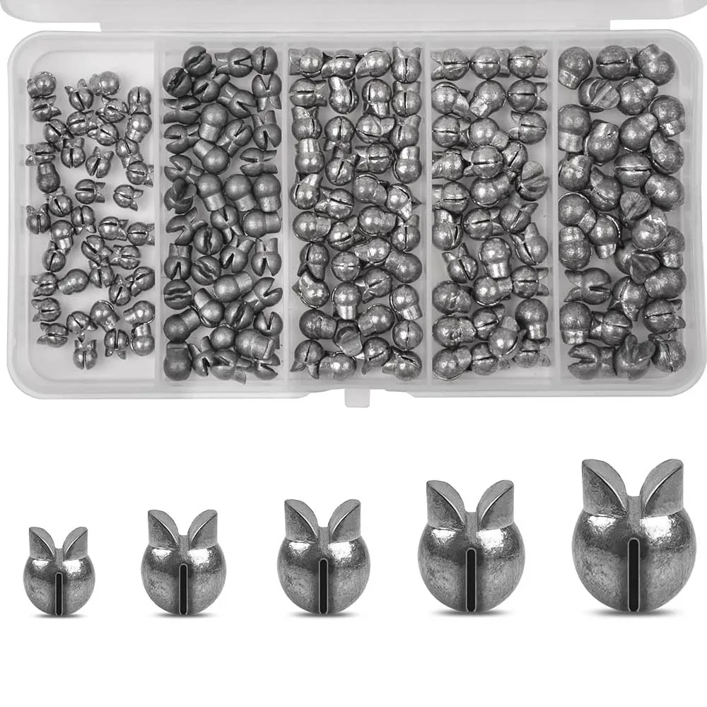Split Shot Fishing Weights 500-Piece Removable Lead Sinkers (8
