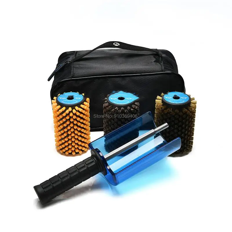 Ski Roto Brush Kit Roto Brush Controller Handle with all 3 Brushes: Nylon, Horsehair, Brass/Cork