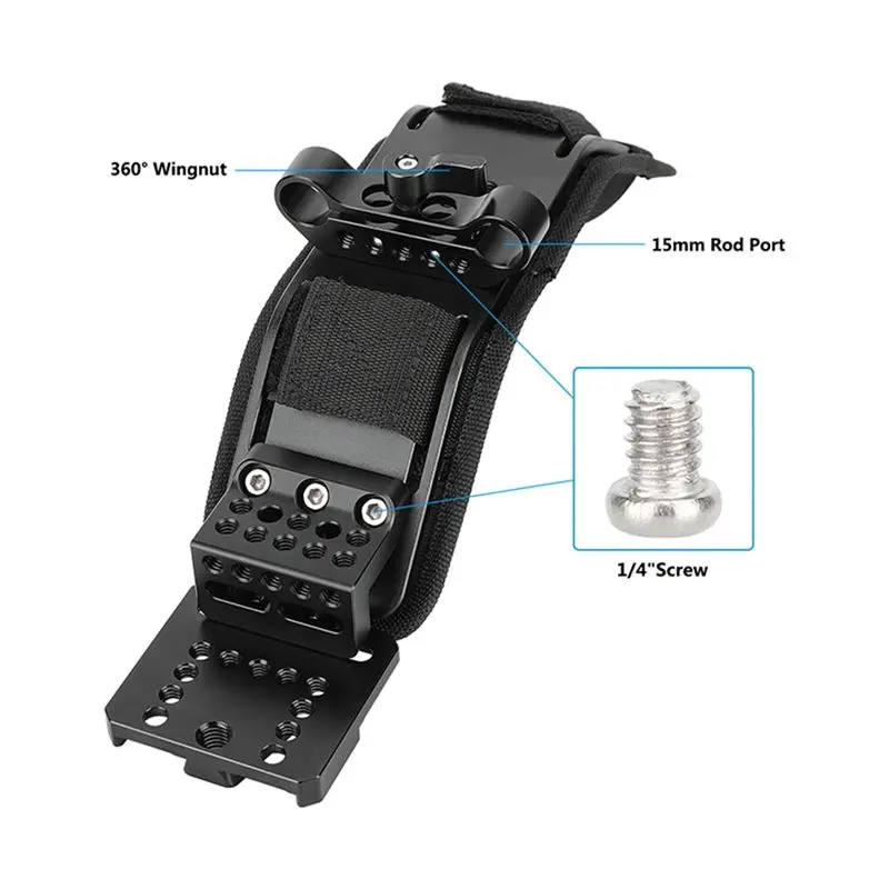 강력 추천- VCT-U14 삼각대 어댑터용 V-웨지 마운트 15Mm LWS 로드 클램프가 있는 인체공학적 어깨 패드 마운트