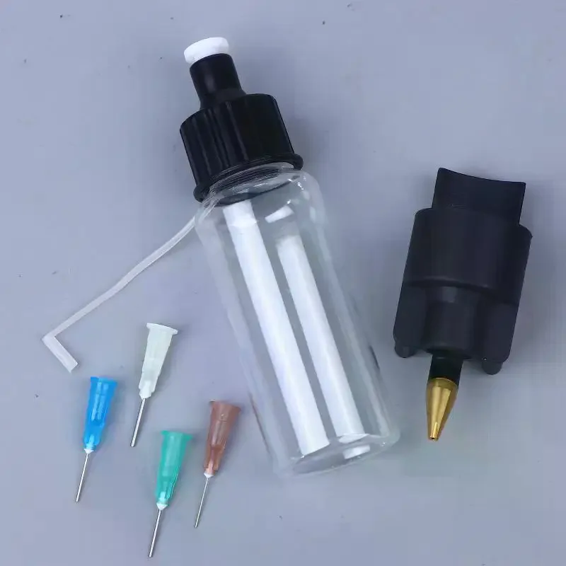 Airbrush Kit With 50ml Special Bottle & 0.2mm/0.3mm/0.5mm/0.8mm Disposable Nozzle No-Clean Air Brush Tool Spray Module