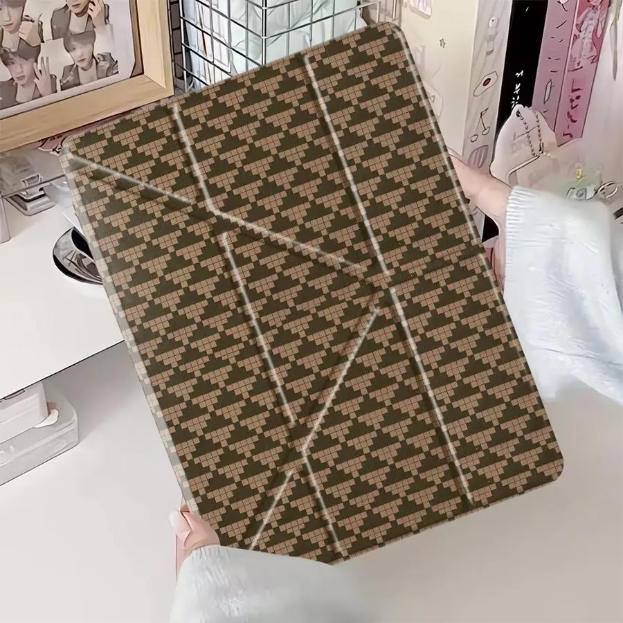 Vintage Brown Tile Art Tablet Case