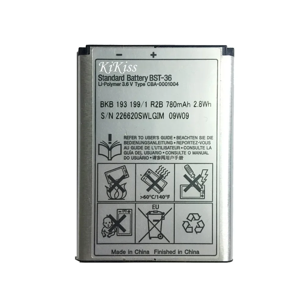 Bateria do Telefone para Sony Ericsson Bst33 Bst 33 Bst33 W205 W300 W300i W302 W395 W595 W595a W610 W610i W660 W705 W705u 1000mah Novo - Image 5