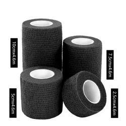 Waterproof Self-Adhesive Elastic Therapy Bandage Tape - 5cmx4.6m (1 roll black)