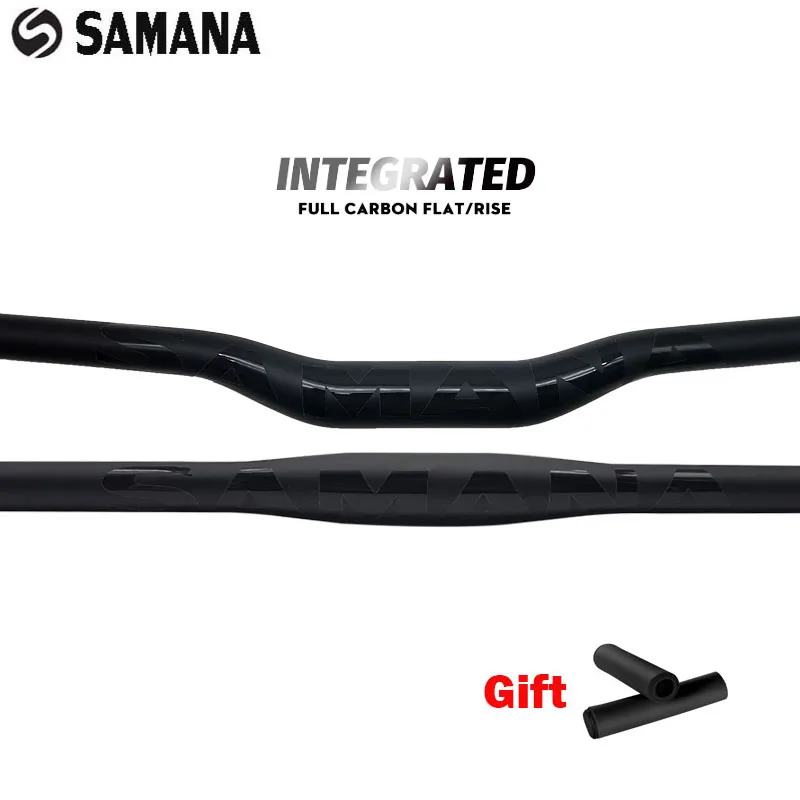 SAMANA Carbon Fiber Handlebar MTB Bicycle Handlebars Stem 31.8mm Bike Bars Parts 580mm-760mm
