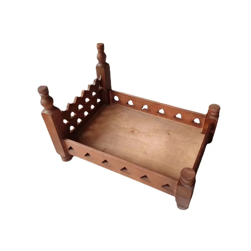 

New Newborn Bed Crib Bamboo Wooden Photography Props Wholesale Baby Art Photo Props