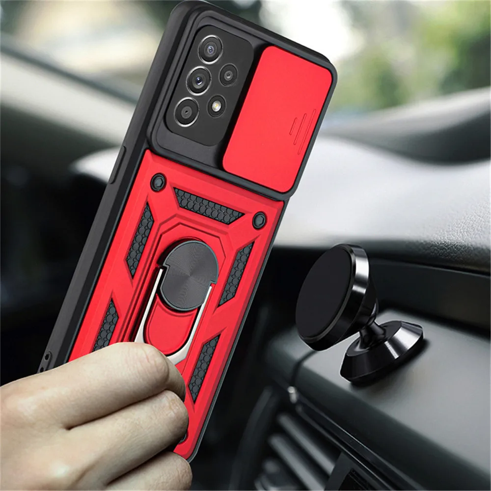 

Galaxy A52 Luxury Anti-fall Push the window Armor Camera Protection Case For Samsung Galaxy A82 A22 A52 A72 A12 A32 A42 5G 4G