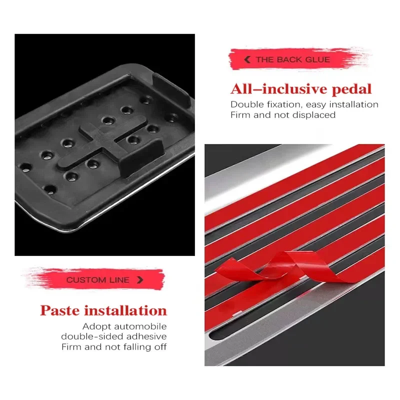 Car Pedals For Mitsubishi Outlander GN GM ZM Foot Pads Car-Stylings Covers Rest Brake Pedals Car Acessories