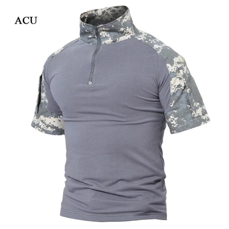Men Tactical T-Shirt Outdoor Short Sleeve