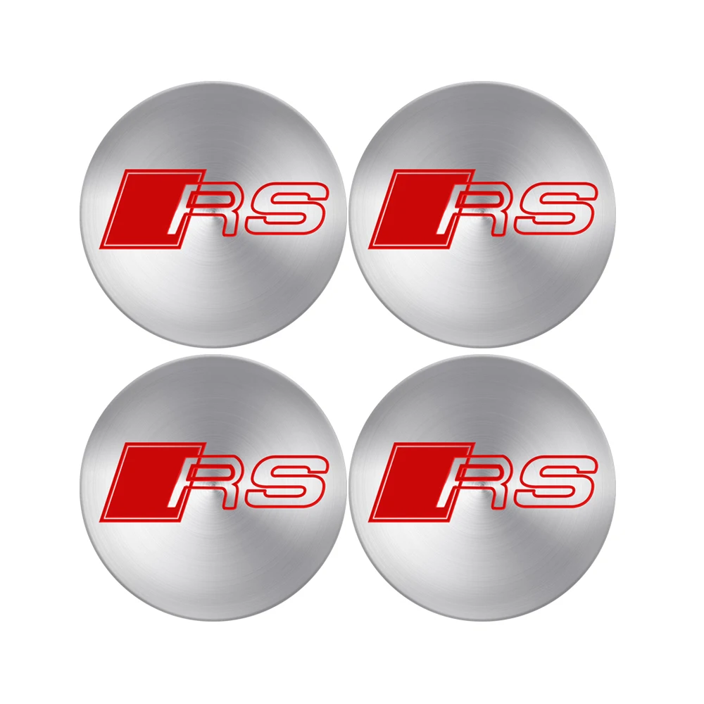 Set of 4 Car Wheel Center Cap Logo Hub Cover Stickers - Stylish Auto Accessories