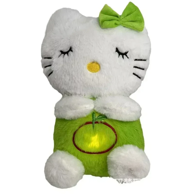 Sanrio Breathing Hello Kitty Glowing Soothing Doll Cartoon Anime Kt Cat Doll Accessories Room Decoration Kawaii Baby Toy Gift plush toys
