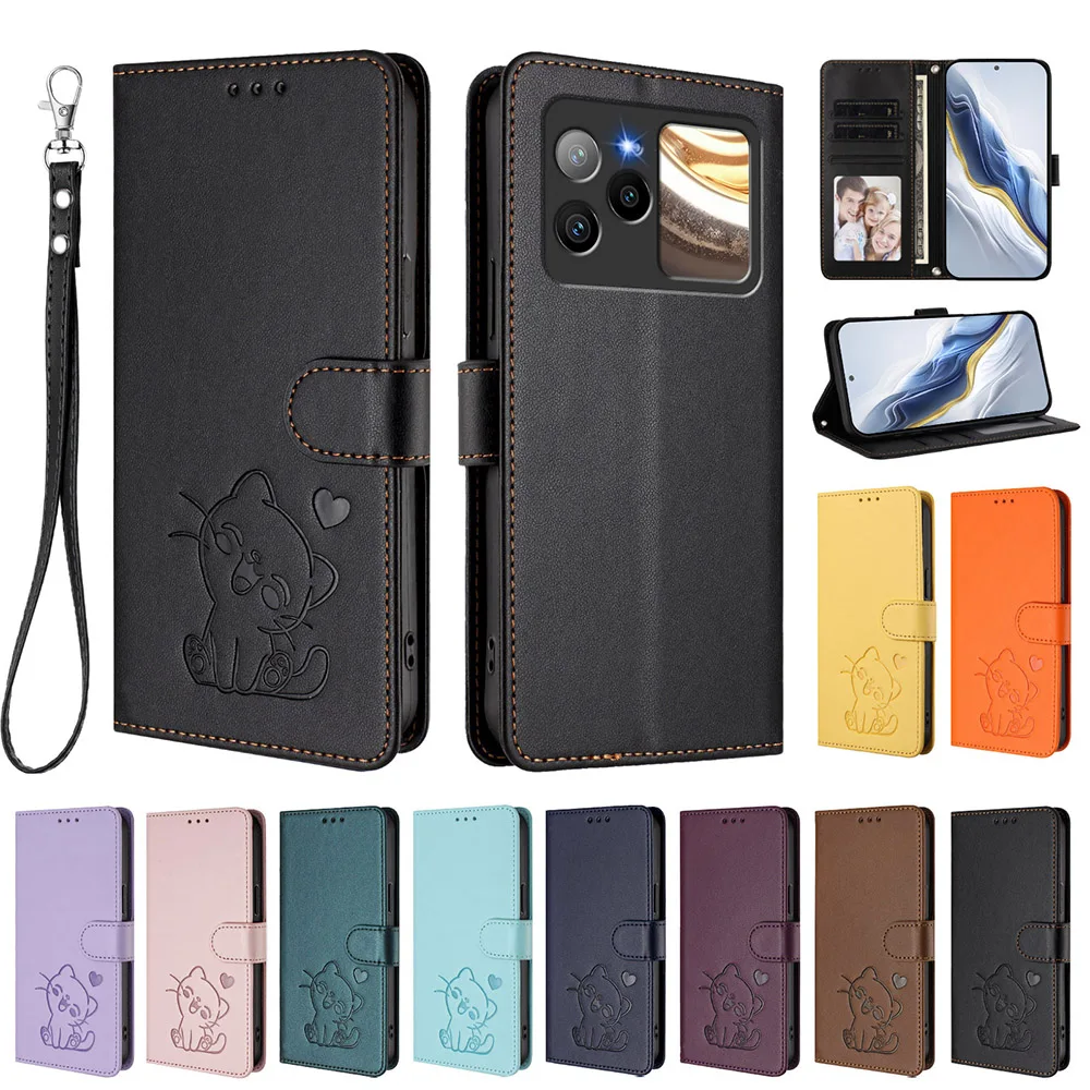 Stylish Leather Phone Case with Card Holder and Strap – Wallet Cover