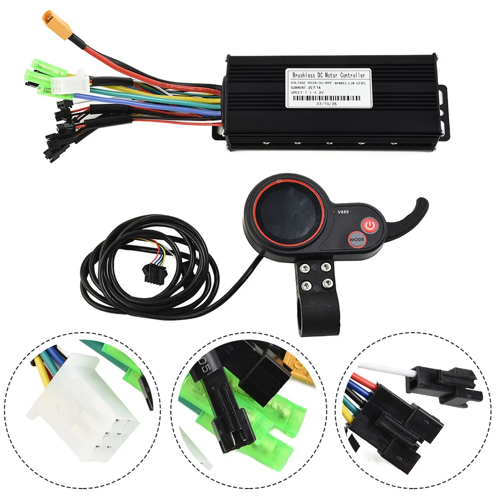 

Дисплей контроллера для электрического скутера UART No.2, пластиковый + металлический SM разъем, синусоидальный сигнал, 36/48 В, 30 А, 750/1000 Вт, совершенно новый