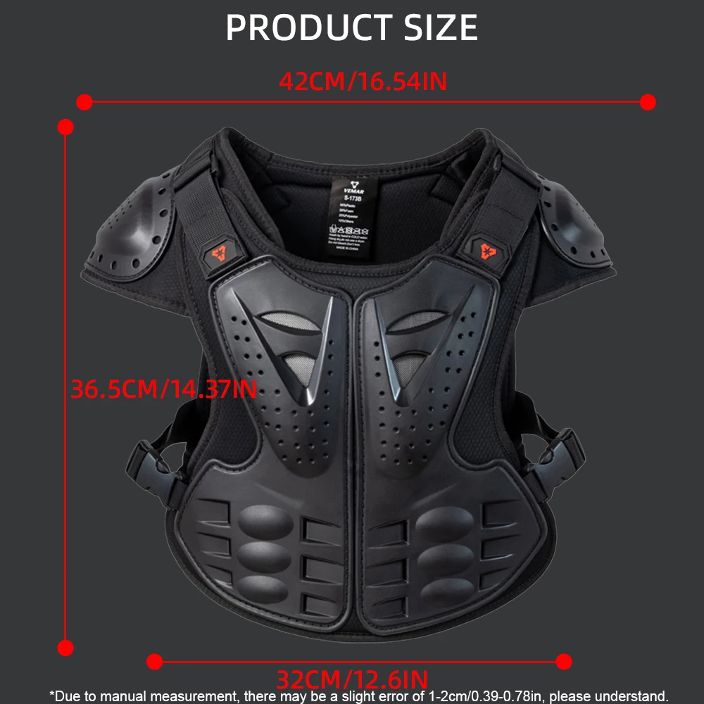 Kid's Motorcycle Armor Vest Protection Motocross Body Armor Jacket Protective Armors Riding Kneepads DH Moto Full Children