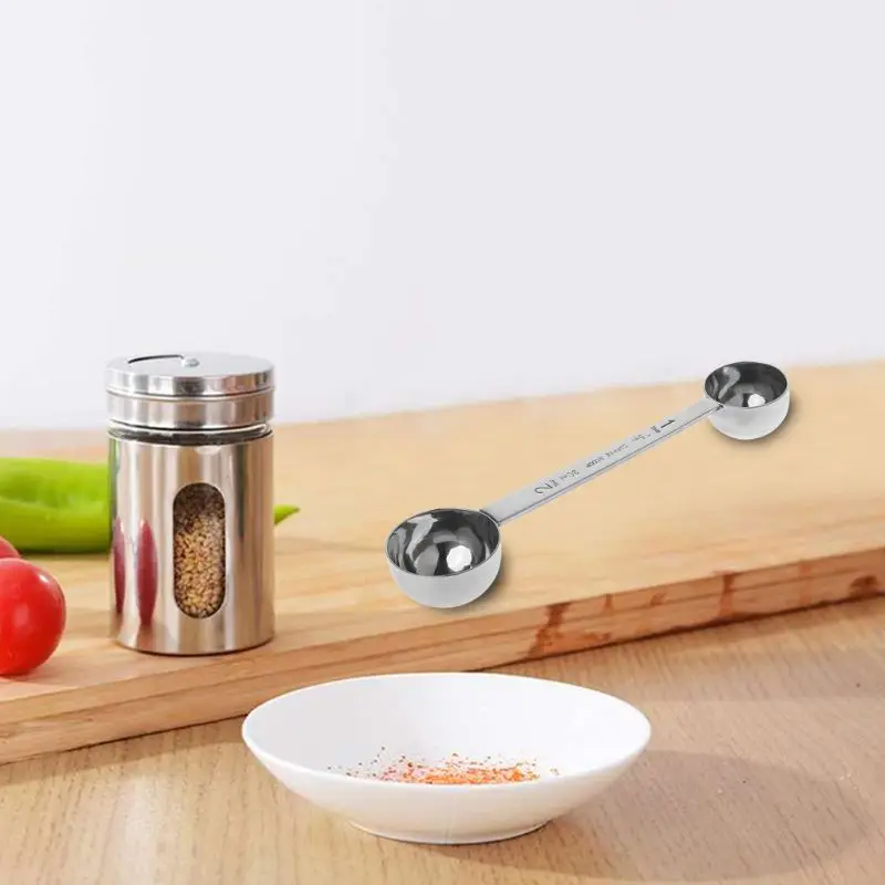 Kitchen Measuring Spoons Measuring Spoon Set Stainless Steel Measuring Spoon Coffee Scoop Double Ended Tablespoon 15ml & 30ml