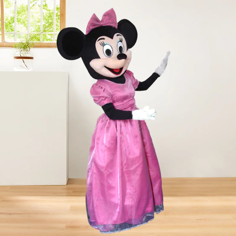 thumbnail image 1 of Disfraz de mascota de Mickey Minnie Mouse de Disney, personajes de dibujos animados, publicidad, evento, fiesta, cosplay, traje, accesorios de carnaval de animales, 1 of 5