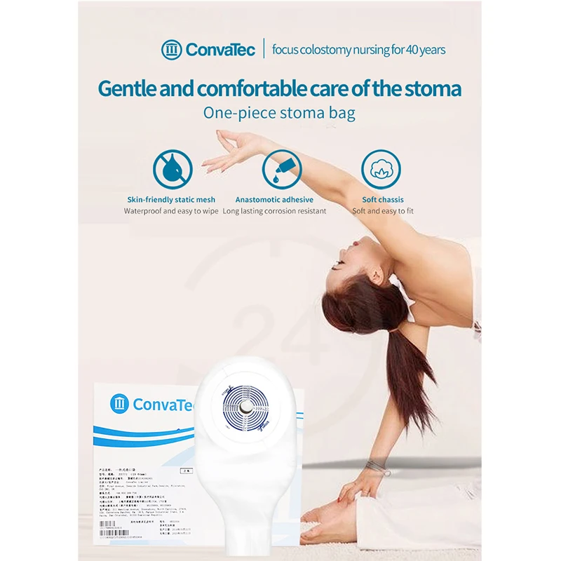 Comvita One-piece Stoma Bag Disposable Stoma Bag Fecal Anus Rectum Ostomy Pouch Clip Closure Supplies Health Care 22771