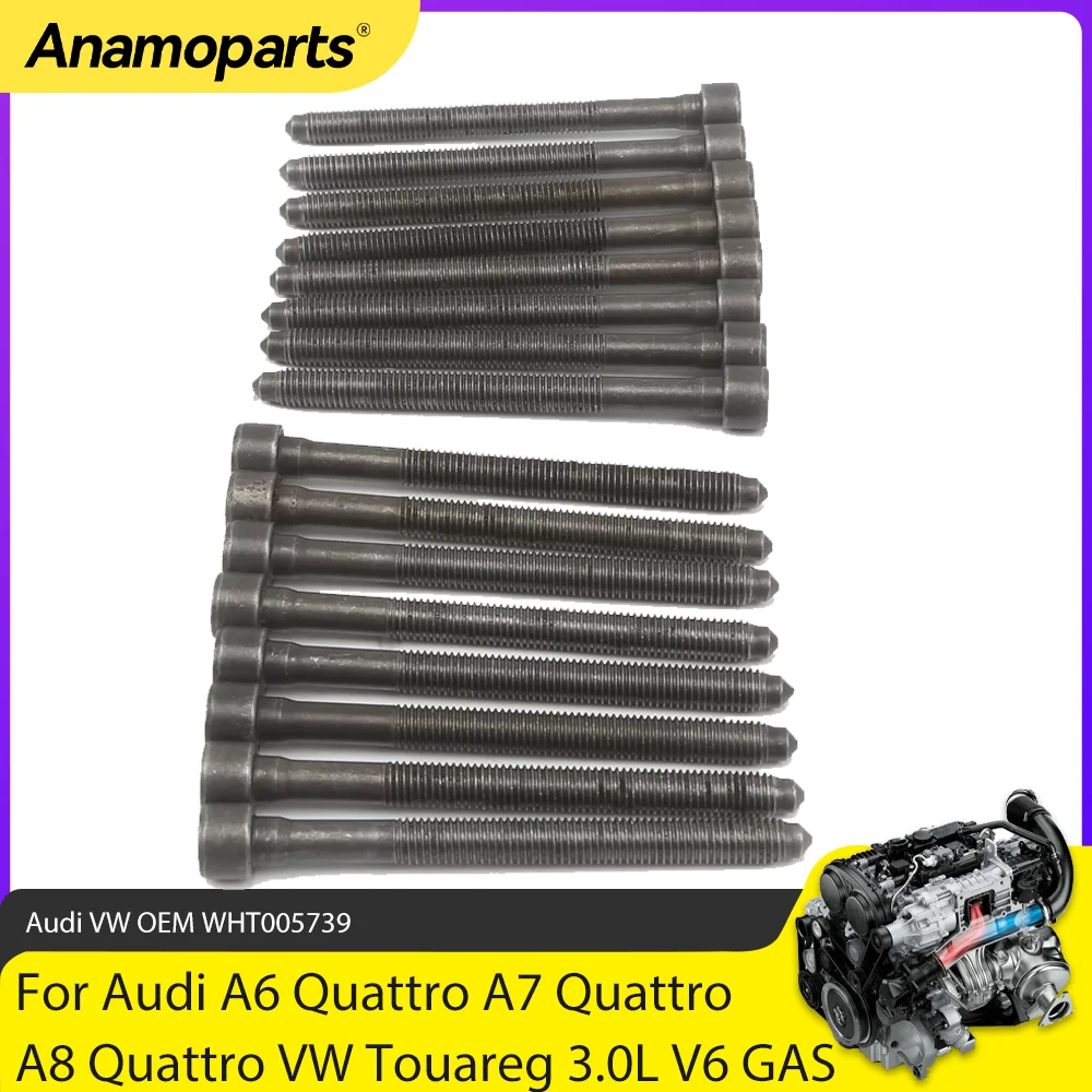 Engine Parts Cylinder Head Bolt Kit Fit 2.8 3.0 3.2 L For VW Touareg ...