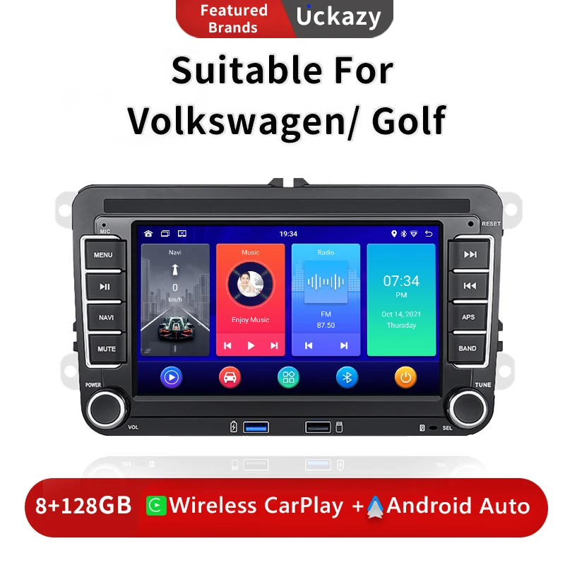 Android 12 Autoradio Per Vw Polo Golf 56 Amarokpassat B67 T5Jetta Tiguantouran Superb2 Scirocco Caddyseat Gps Navi Audio Carplay