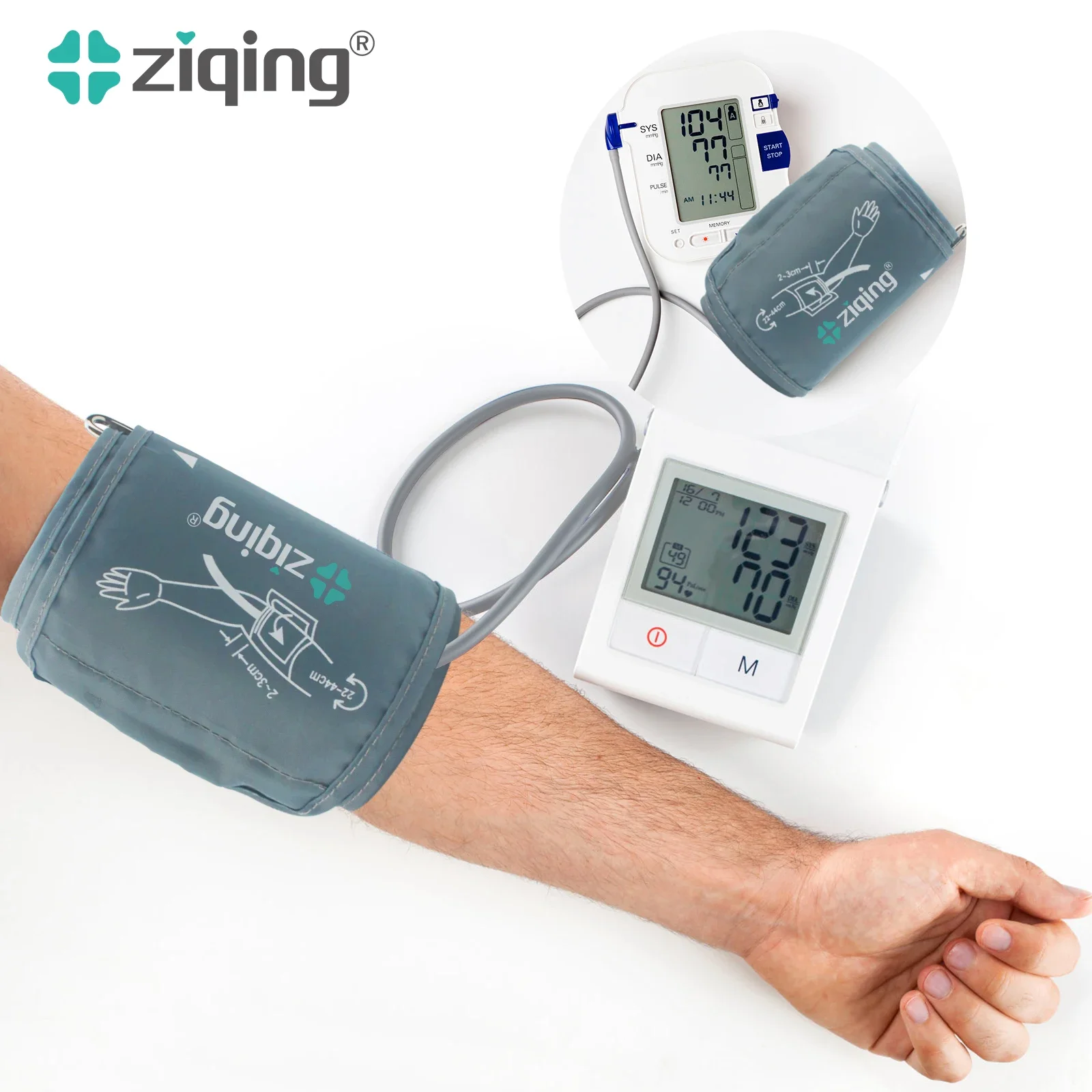 Blood Pressure Cuff for Arm Blood Pressure Monitor Meter Sphygmomanometer Belt Pulse Oximeter Ac 22-32cm 22-36cm 22-44cm 22-52cm
