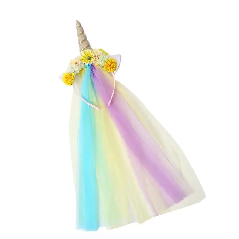 P9FE Halloween Kopfbedeckung Stirnband Foto Party Cosplay Kostüme Blumenzubehör – Detail 9