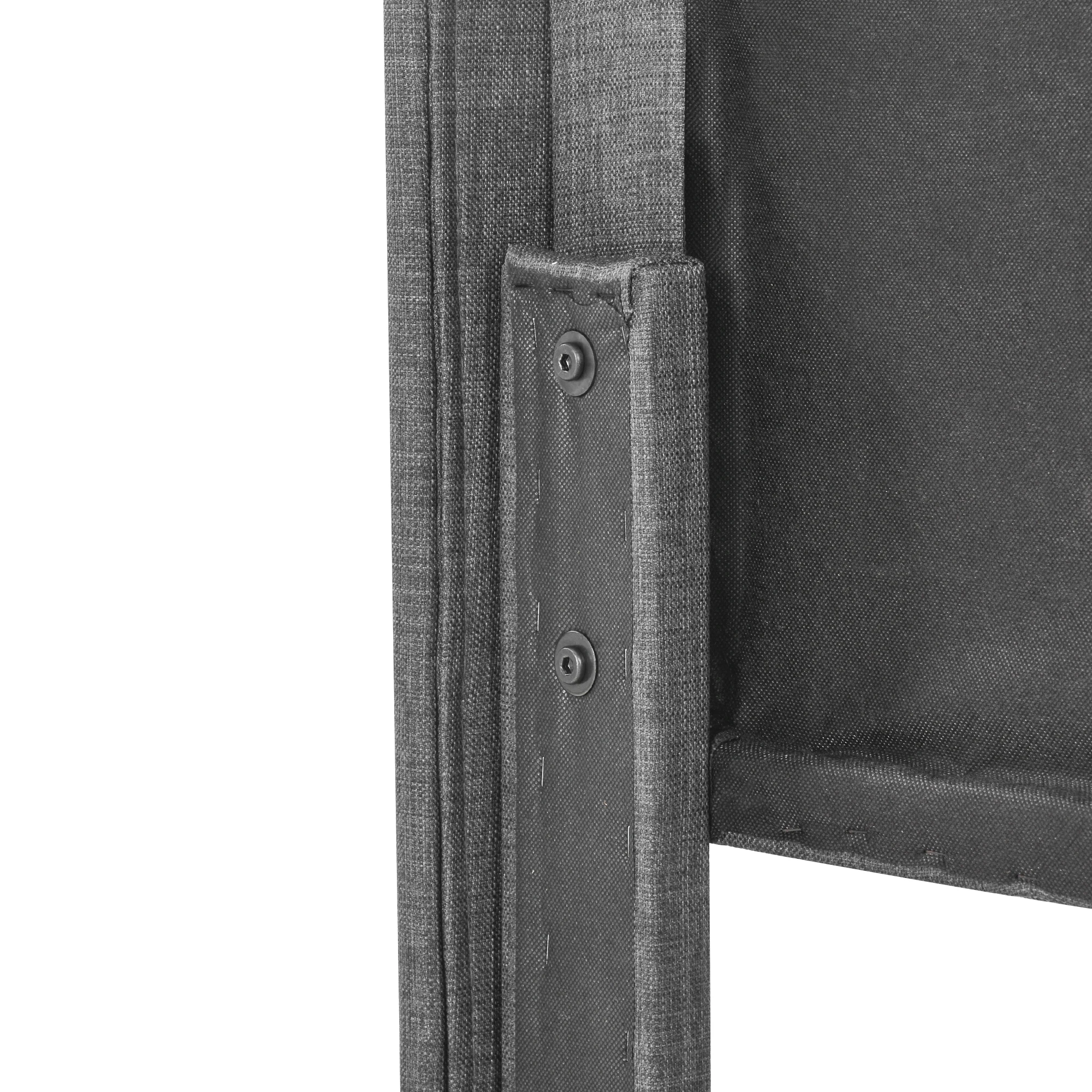 Polsterbett mit gepolstertem Kopfteil, Doppelbett mit Lattenrost, 140x200cm, mittelfest (mit Federkernmatratze) – Detail 8