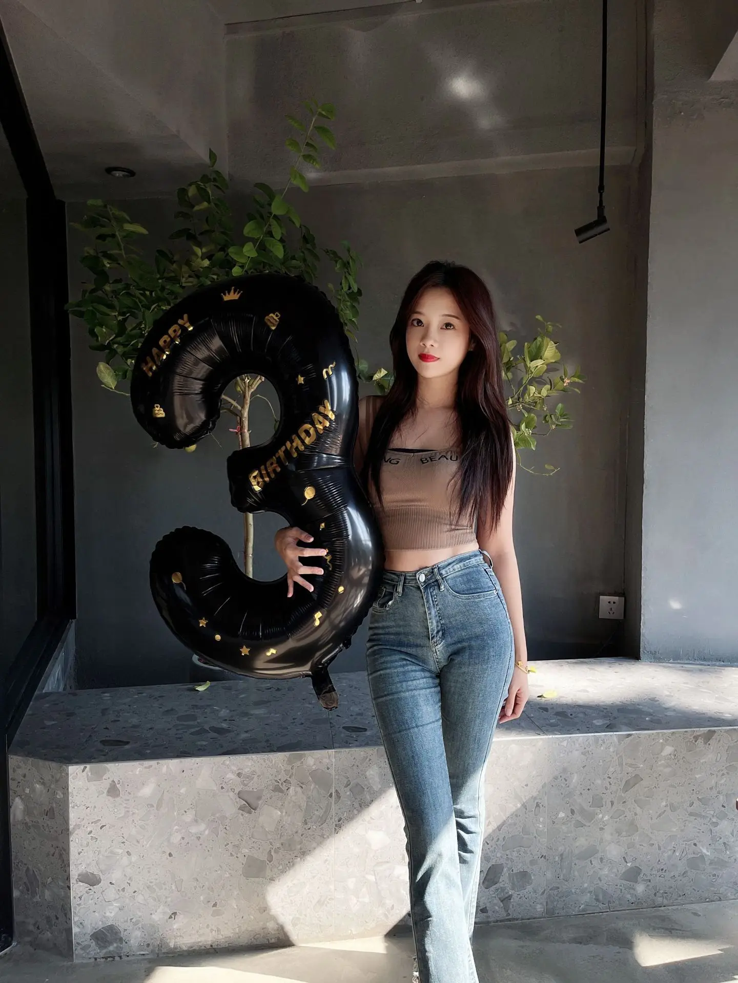 1pc INS 32 zoll Schwarz Große Anzahl Folien Ballons Figur Helium Ballon Geburtstag abziehbilder Foto requisiten Geburtstag Party Dekorationen – Detail 2