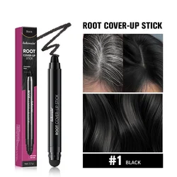Instant Hair Color Touch - Up Pen with Brush - Temporary Coverage for Grey and White Strands (1BLACK)