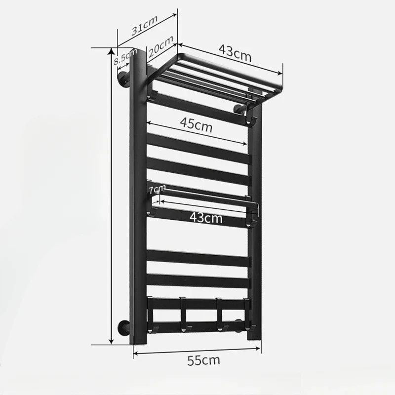 Intelligent Electric Towel Warmer, Bathroom Disinfection and Home Heating, Drying Cloth Organizer, Modern and Efficient