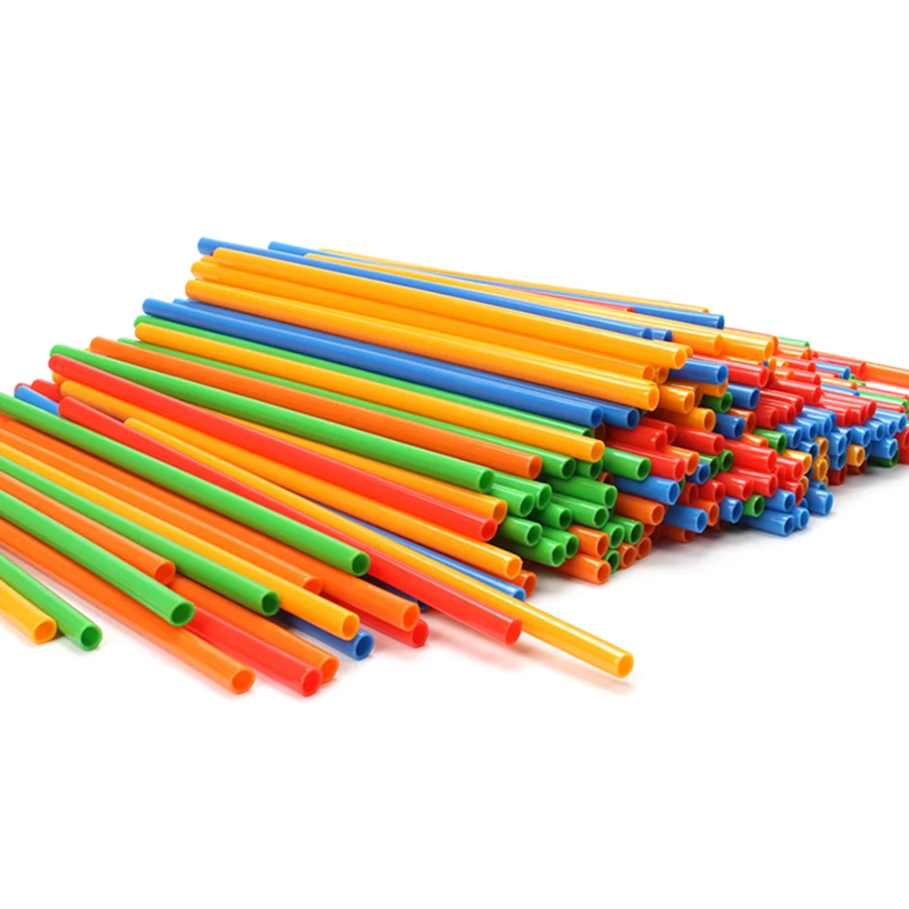 300 Pcs Straw Connector Kid Children's Toys Stick Building Blocks Stitching Assembling Kids