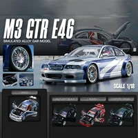 1:18 Scale Simulation Alloy Bmw M3 Gtr E46 Car Speed Model Fan Collection Souvenir Static Ornament Display Limited Gift