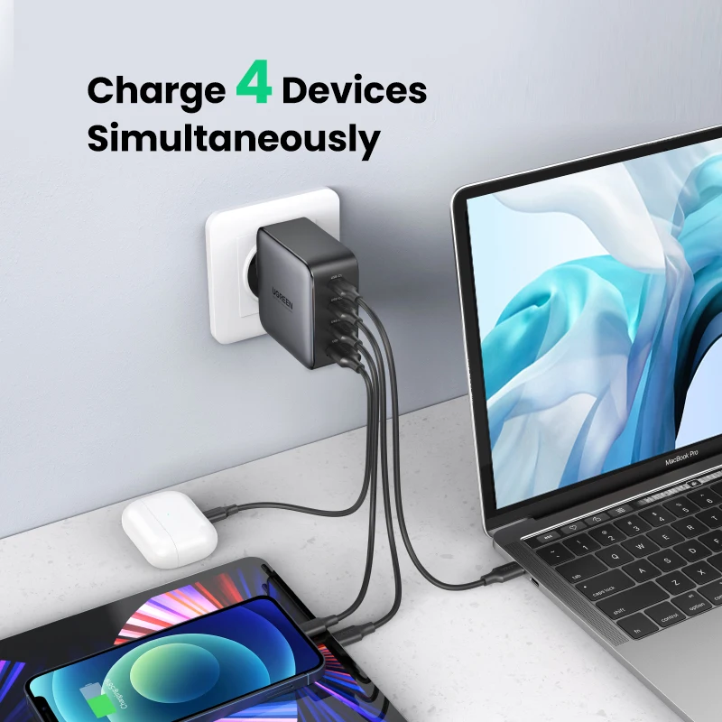 UGREEN Cargador 100W Fast Charger + Cable USB-C a USB-C