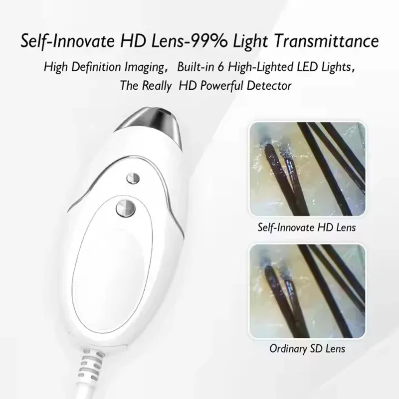 2025 Professional Hair Scalp Camera Detector HD Digital Skin Analyzer Hair Follicle Oil Moisture Test Device 10 Inch Skin Tester