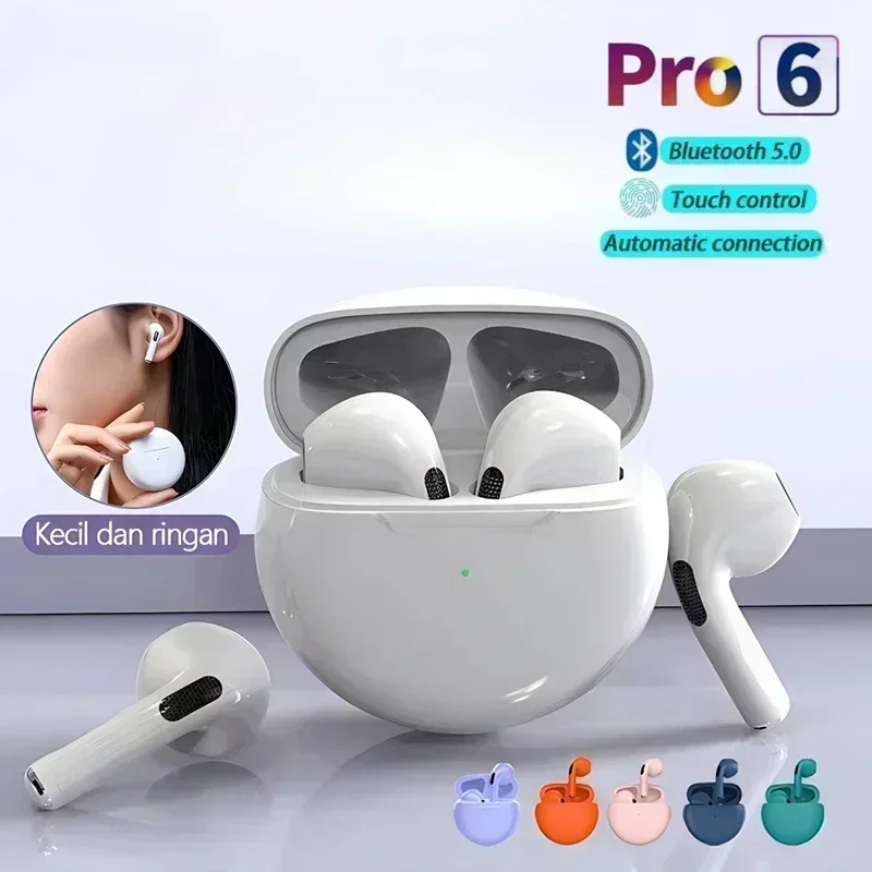 Air Pro 6 TWS Wireless Headphones with Mic Fone Bluetooth Earphones Sport Running Headset for Apple iPhone Xiaomi Pro6 Earbuds 3