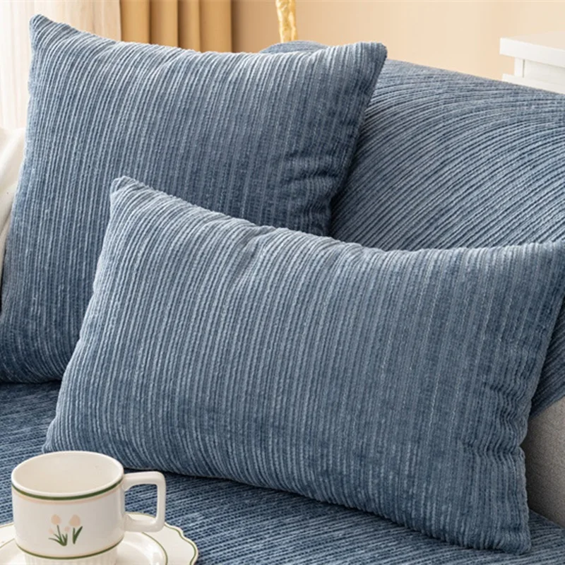1PC Corduroy Sofa Mat Cover Universal Anti-Slip Sofa Cushion Solid Color Home Chaise Longue Couch Cover for Living Room 3