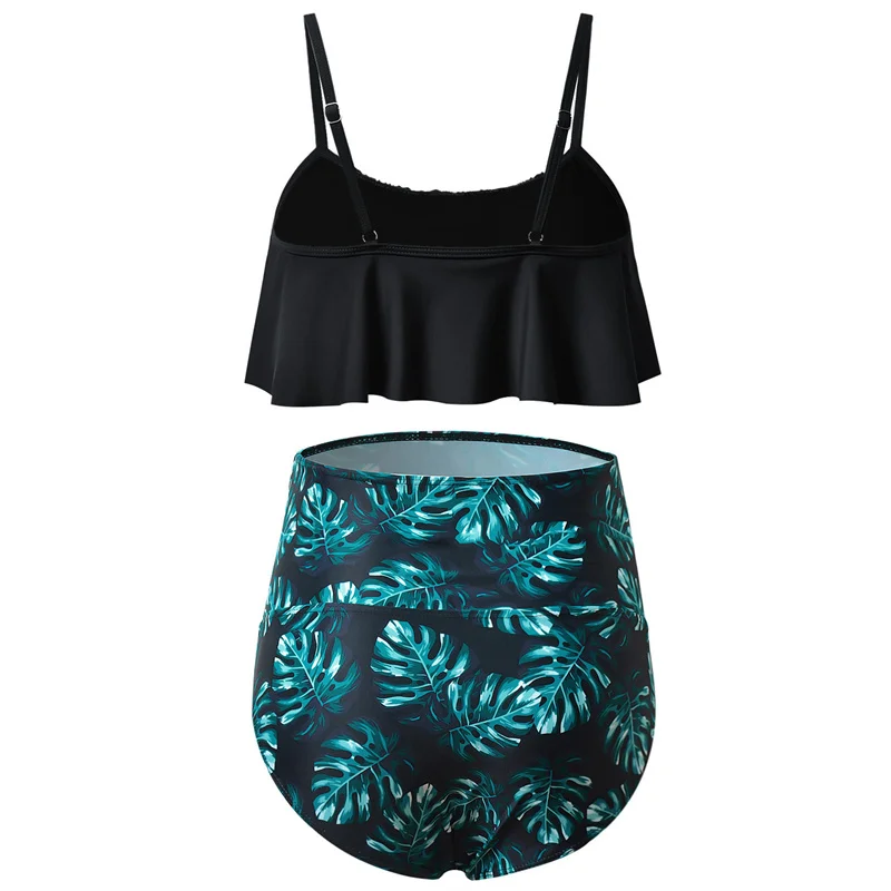 Maternity Tankini Swimsuit Bikini Set Summer Ruffle Tops High Waist Shorts Pregnancy Women Swimwear Bathing Suits