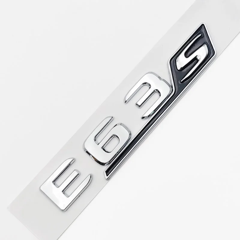 3D ABS Chrome Black E63 S Logo E63S Emblem Letters Sticker Car Trunk Badge For E63S Accessories