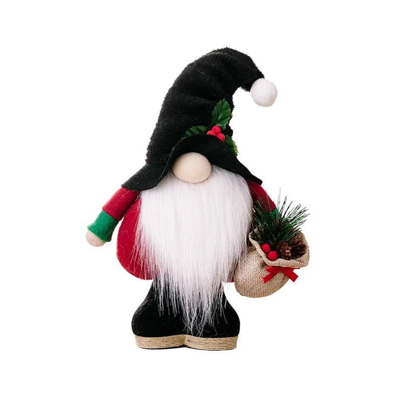 

Christmas Ornament Plush Hat Standing Rudolph Doll Faceless Gnome Doll Christmas Decoration Supplies